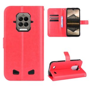 For Doogee S86 / S86 Pro Crazy Horse Texture Horizontal Flip Leather Case with Holder & Card Slots & Lanyard(Red) (OEM)