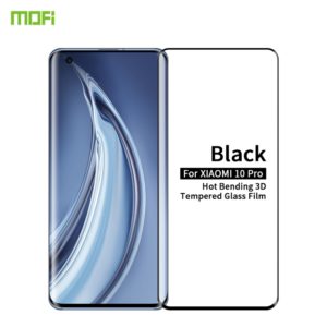 For Xiaomi Mi 10 Pro MOFI 9H 3D Explosion Proof Thermal Bending Full Screen Covered With Tempered Glass Film(Black) (MOFI) (OEM)