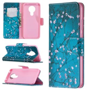 For Nokia 5.3 Colored Drawing Pattern Horizontal Flip Leather Case with Holder & Card Slots & Wallet(Plum Blossom) (OEM)