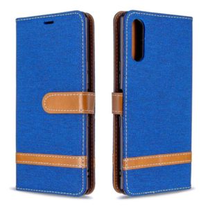 For Sony Xperia L4 Color Matching Denim Texture Horizontal Flip Leather Case with Holder & Card Slots & Wallet & Lanyard(Royal Blue) (OEM)