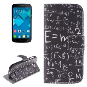 Formula Pattern Leather Case with Holder & Card Slot & Wallet for Alcatel One Touch Pop C7 (OEM)