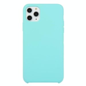 For iPhone 11 Pro Solid Color Solid Silicone Shockproof Case(Ice Blue) (OEM)