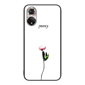 For Honor 50 Colorful Painted Glass Phone Case(A Flower) (OEM)
