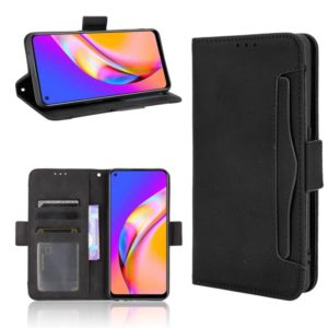 For OPPO A94 4G/F19 Pro 4G/Reno5 F/Reno5 Lite Skin Feel Calf Pattern Horizontal Flip Leather Case with Holder & Card Slots & Photo Frame(Black) (OEM)
