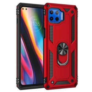 For Motorola Moto G 5G Plus Shockproof TPU + PC Protective Case with 360 Degree Rotating Holder(Red) (OEM)