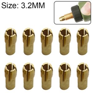 10 PCS Three-claw Copper Clamp Nut for Electric Mill Fittings，Bore diameter: 3.2mm (OEM)