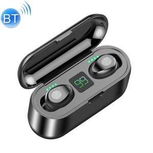 F9 TWS V5.0 Touch Control Binaural Wireless Bluetooth Headset with Charging Case and Digital Display (OEM)