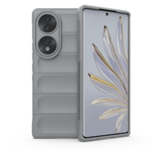 For Honor 70 5G Magic Shield TPU + Flannel Phone Case(Grey) (OEM)
