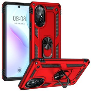 For Huawei nova 8 Shockproof TPU + PC Phone Case with 360 Degree Rotating Holder(Red) (OEM)