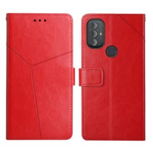 For Motorola Moto G Power 2022 Y Stitching Horizontal Flip Leather Phone Case(Red) (OEM)
