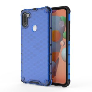 For Galaxy A11 (European Version) Shockproof Honeycomb PC + TPU Protective Case(Blue) (OEM)