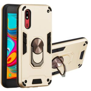 For Samsung Galaxy A2 Core 2 in 1 Armour Series PC + TPU Protective Case with Ring Holder(Gold) (OEM)