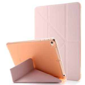 For iPad Mini (2019) Airbag Deformation Horizontal Flip Leather Case with Holder & Pen Holder(Pink) (OEM)