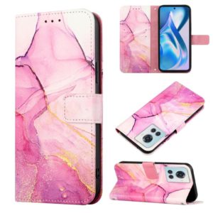 For OnePlus Ace Marble Pattern Flip Leather Phone Case(Pink Purple Gold LS001) (OEM)