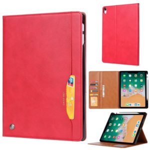 Knead Skin Texture Horizontal Flip Leather Case for iPad Pro 12.9 inch 2022/2021/2020/2018, with Photo Frame & Holder & Card Slots & Wallet & Pen Slot (Red) (OEM)