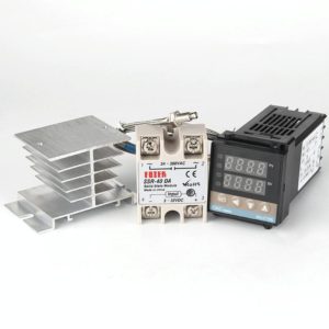 8800W REX-C100 Thermostat + Heat Sink + Thermocouple + SSR-80 DA Solid State Module Intelligent Temperature Control Kit (OEM)