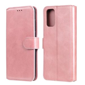For OPPO A52 / A72 / A92 Classic Calf Texture PU + TPU Horizontal Flip Leather Case, with Holder & Card Slots & Wallet(Rose Gold) (OEM)