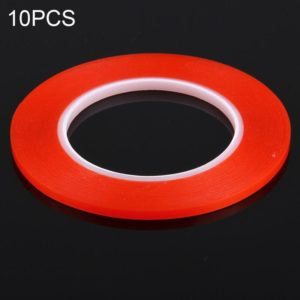 10 PCS 2mm Width Double Sided Adhesive Sticker Tape, Length: 25m(Red) (OEM)