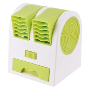 Mini Silent Dual-port Bladeless Cooling Fan(Green) (OEM)