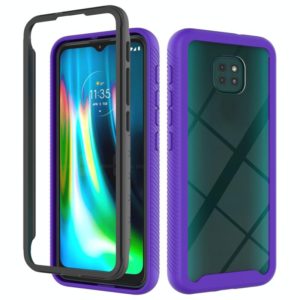 For Motorola Moto G9 Play Starry Sky Solid Color Series Shockproof PC + TPU Protective Case(Purple) (OEM)