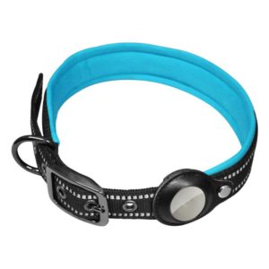 Rust-Proof Thick Belt Buckle Dog Tracking Positioning Neck Ring For AirTag, Size: S(Blue) (null) (OEM)