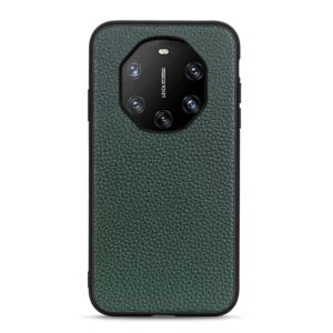 For Huawei Mate 40 RS Accurate Hole Litchi Texture Leather Shockproof Case(Green) (OEM)