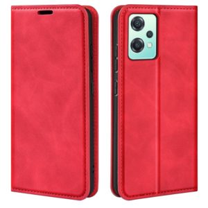 For OnePlus Nord CE 2 Lite Retro-skin Magnetic Suction Leather Phone Case(Red) (OEM)