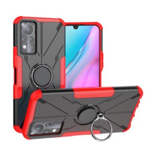 For Infinix Note 11 Armor Bear Shockproof PC + TPU Phone Case(Red) (OEM)