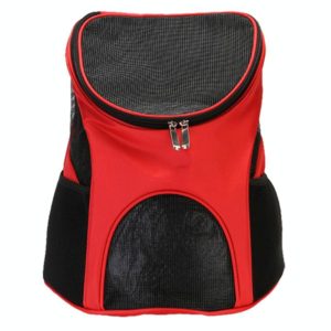 Portable Folding Nylon Breathable Pet Carrier Backpack, Size: 33 x 30 x 24cm (Red) (OEM)