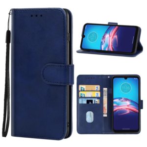 Leather Phone Case For Motorola Moto E6i(Blue) (OEM)