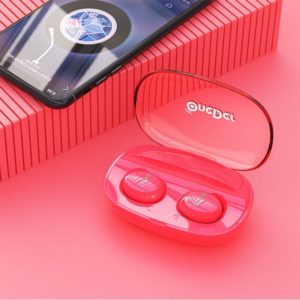 OneDer W12 Wireless Earphone with Waterproof IPX5 HD Stereo Sound TWS Bluetooth Earphone(Red) (OneDer) (OEM)