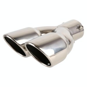 Universal Car Styling Stainless Steel Straight Exhaust Tail Muffler Tip Pipe, Inside Diameter: 6cm(Silver) (OEM)