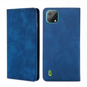 For Blackview A55 Skin Feel Magnetic Horizontal Flip Leather Phone Case(Blue) (OEM)