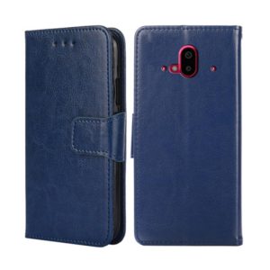 For Fujitsu Arrows F-52B Crystal Texture Leather Phone Case(Royal Blue) (OEM)