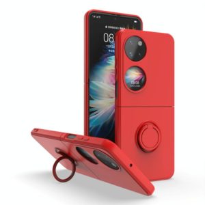 For Huawei P50 Pocket Ring Holder PC Phone Case(Red) (OEM)