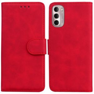 For Motorola Moto G Stylus 4G 2022 Skin Feel Pure Color Flip Leather Phone Case(Red) (OEM)