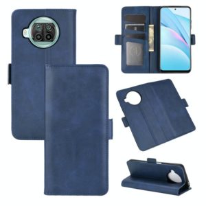 For Xiaomi Mi 10T Lite Dual-side Magnetic Buckle Horizontal Flip Leather Case with Holder & Card Slots & Wallet(Dark Blue) (OEM)