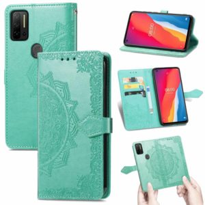 For Ulefone Note 11 Plus Mandala Flower Embossed Horizontal Flip Leather Case with Bracket / Card Slot / Wallet / Lanyard(Green) (OEM)