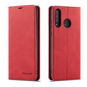 For Huawei P30 Lite Forwenw Dream Series Oil Edge Strong Magnetism Horizontal Flip Leather Case with Holder & Card Slots & Wallet & Photo Frame(Red) (Forwenw) (OEM)