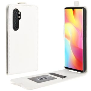 For Xiaomi Mi Note 10 Lite R64 Texture Single Vertical Flip Leather Protective Case with Card Slots & Photo Frame(White) (OEM)
