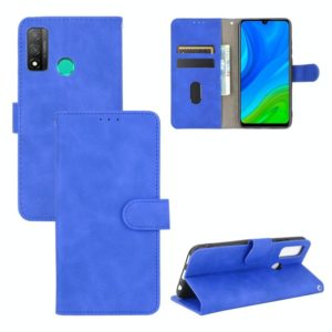 For Huawei P smart 2020 Solid Color Skin Feel Magnetic Buckle Horizontal Flip Calf Texture PU Leather Case with Holder & Card Slots & Wallet(Blue) (OEM)