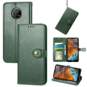 For Nokia G300 Solid Color Leather Buckle Phone Case(Green) (OEM)