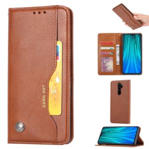 For Xiaomi Redmi Note8 Pro Knead Skin Texture Horizontal Flip Leather Case with Photo Frame & Holder & Card Slots & Wallet(Brown) (OEM)