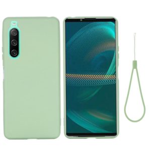 For Sony Xperia 10 IV Pure Color Liquid Silicone Shockproof Phone Case(Green) (OEM)