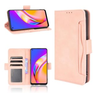 For OPPO A94 4G/F19 Pro 4G/Reno5 F/Reno5 Lite Skin Feel Calf Pattern Horizontal Flip Leather Case with Holder & Card Slots & Photo Frame(Pink) (OEM)