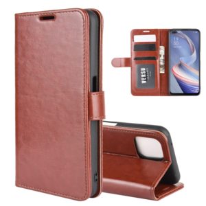 For Oppo A92s R64 Texture Single Horizontal Flip Protective Case with Holder & Card Slots & Wallet& Photo Frame(Brown) (OEM)