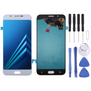 Oled LCD Screen for Galaxy A8 with Digitizer Full Assembly (White) (OEM)