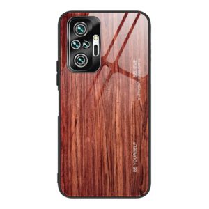 For Xiaomi Redmi Note 10 Pro / Pro Max Wood Grain Tempered Glass + TPU Shockproof Case(M05) (OEM)