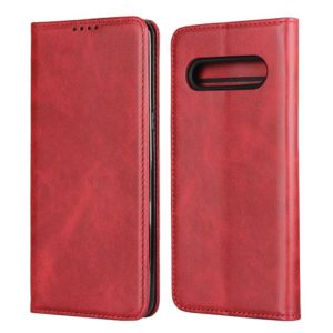 For LG V60 ThinQ 5G Calf Texture Magnetic Horizontal Flip Leather Case with Holder & Card Slots & Wallet(Red) (OEM)