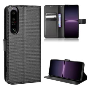 For Sony Xperia 1 IV Diamond Texture Leather Phone Case(Black) (OEM)
